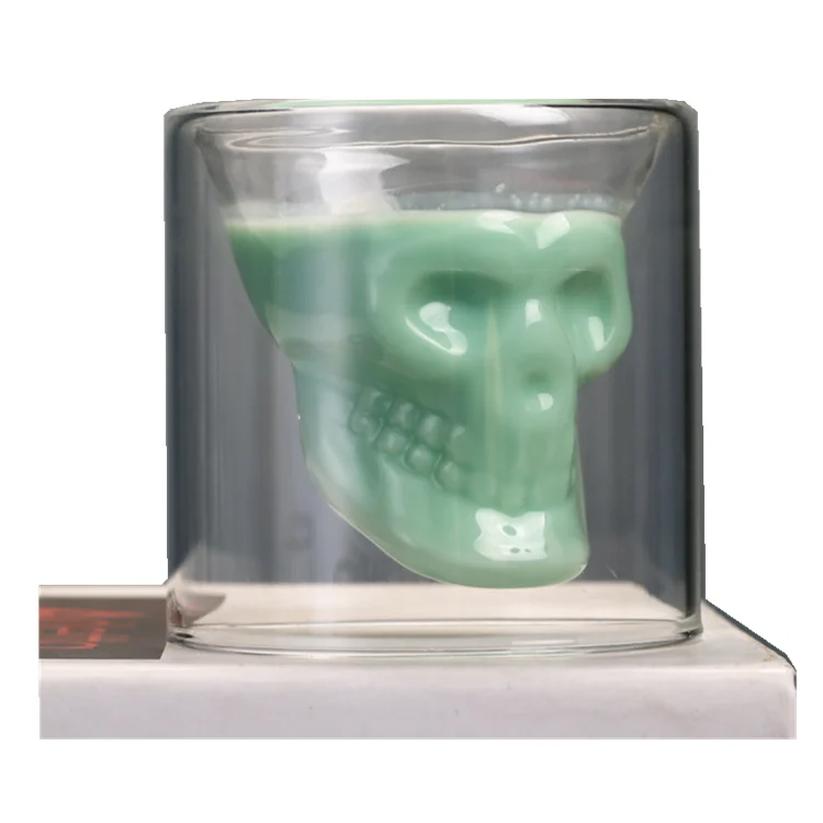 Креативная забавная крутая кружка для виски, вина, коктейля, водки, двойная стена, пивная кружка из боросиликатного стекла, кружка для питья