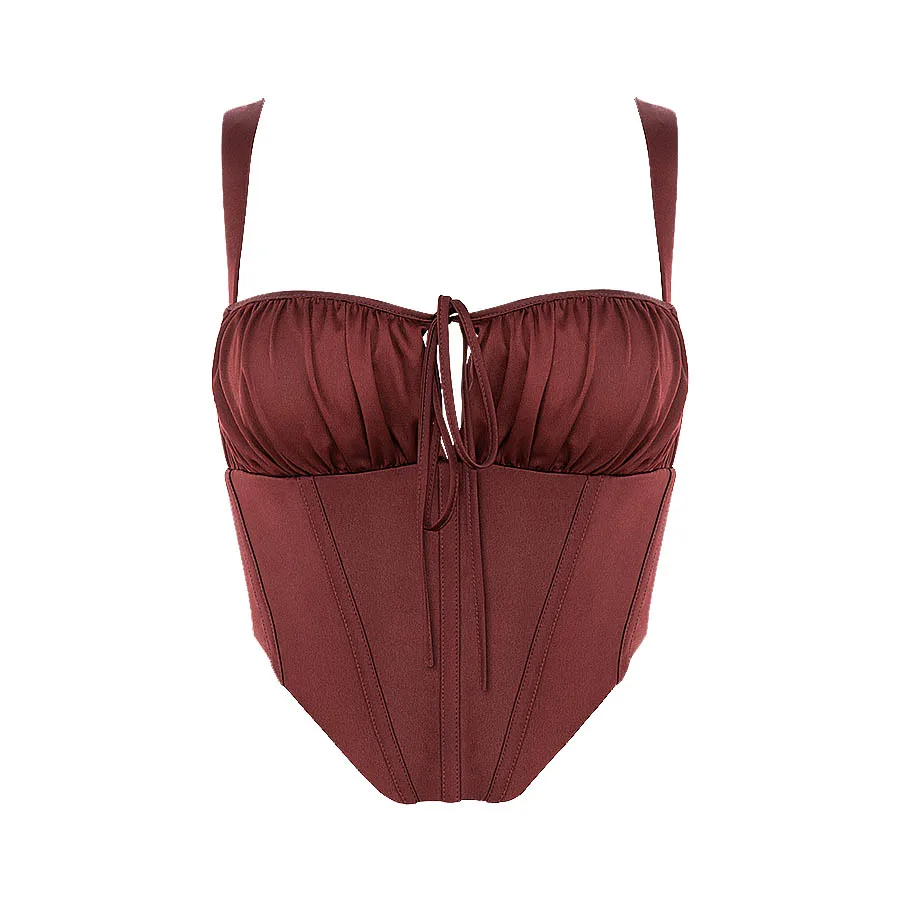 
Women fashion satin sexy corset top women vintage corset top with boning 
