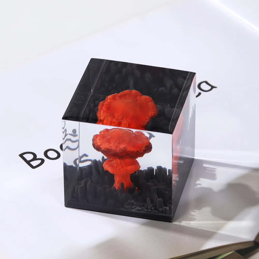 DIY Night Light Gift Decoration Handmade Resin Atomic Bomb Hydrogen Bomb Explosion Mushroom Cloud Night Light Decoration