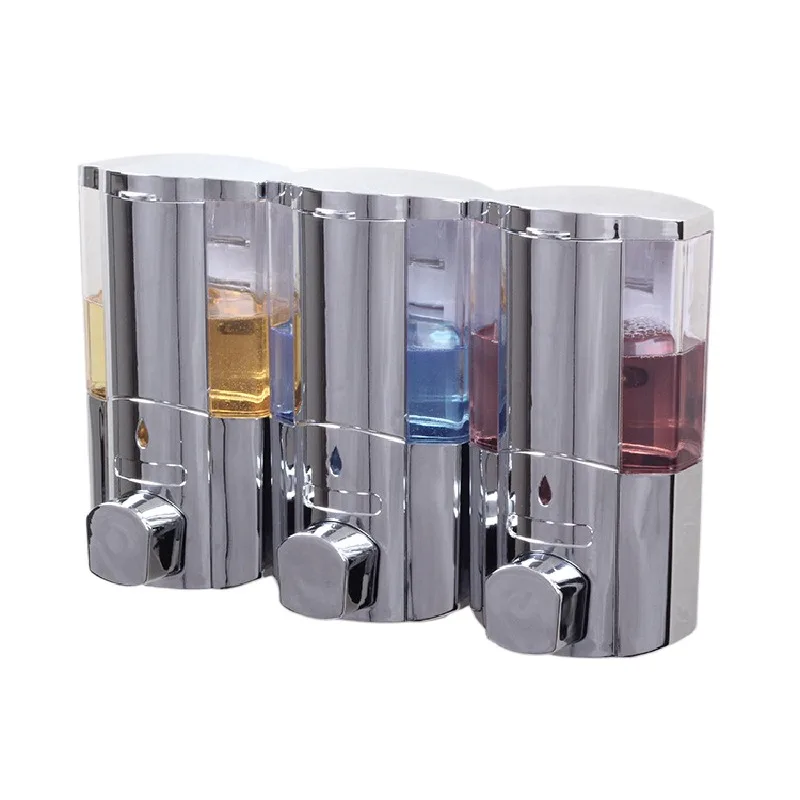Soap Dispenser Wall Mounted Shampoo Conditioner Shower Gel Three Chamber soap Dispenser