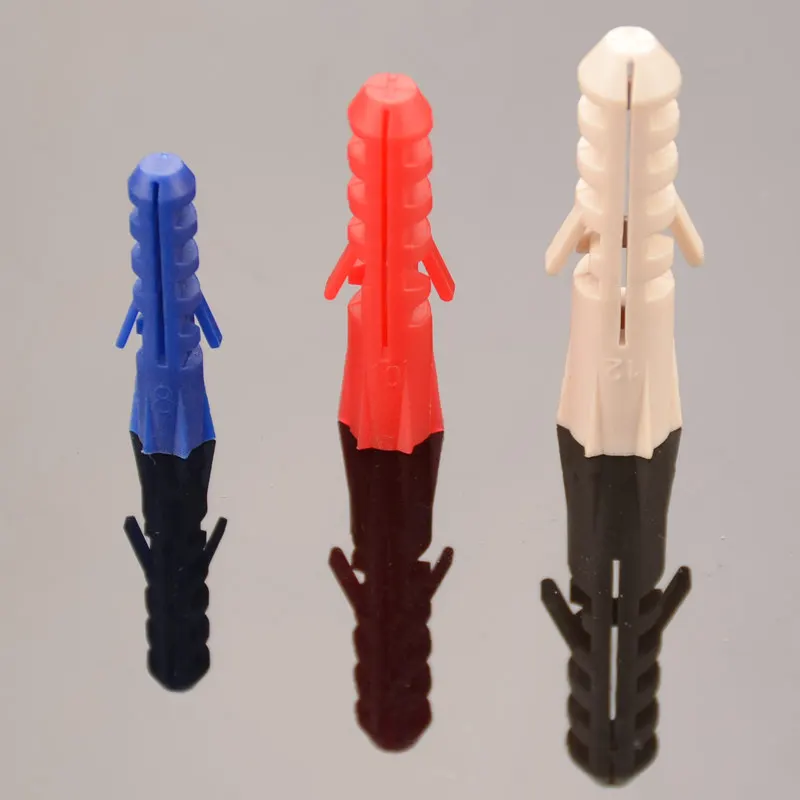Plastic Wall Anchor with Metal Nail 6MM 8MM 10MM 12MM BLUE/GREY/RED/WHITE COLOR
