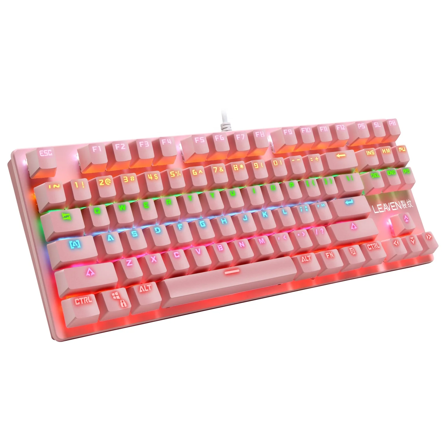  Usb Проводная игровая механическая клавиатура со светящимся RGB 87