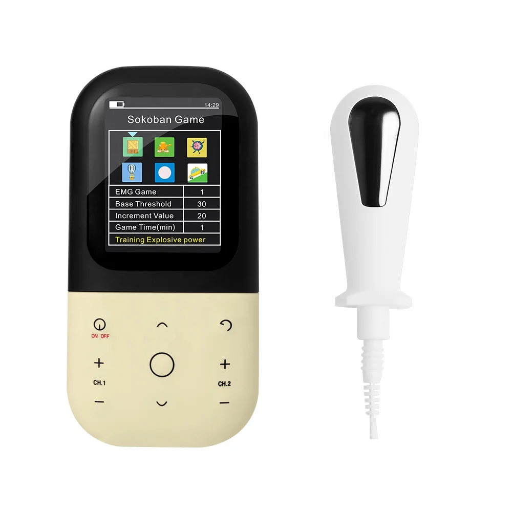 EMG test/game ETS STIM CE ISO13485 заряжаемый биофонический стимулятор нервов и мышц тонер для упражнений Кегеля снимающий боль в области таза