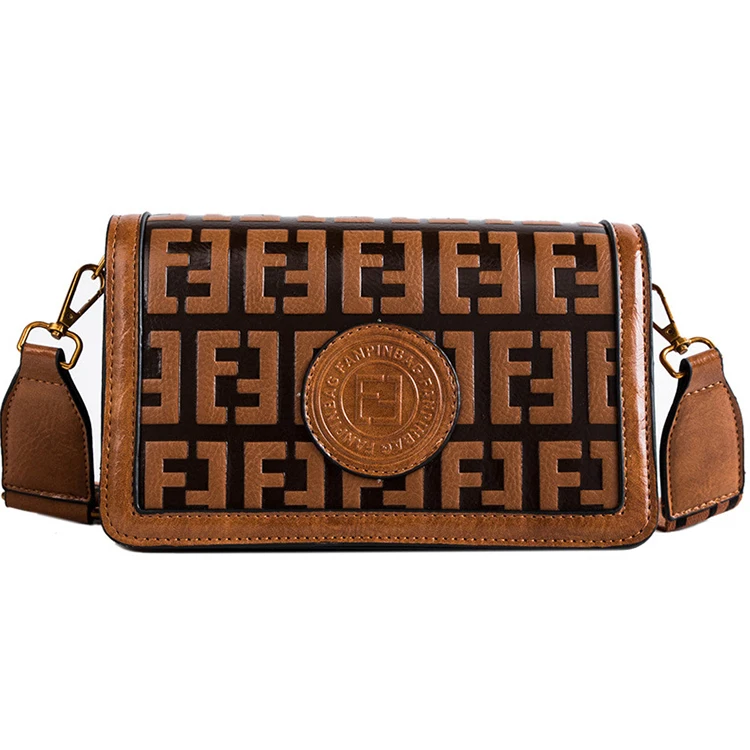 2021 New Trendy Hong Kong Style Retro Forest Female Small Square Bag Texture PU Shoulder Messenger Bag