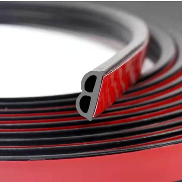 Self-adhesive B gasket EPDM sealing strip foam rubber B shape rubber seal strip