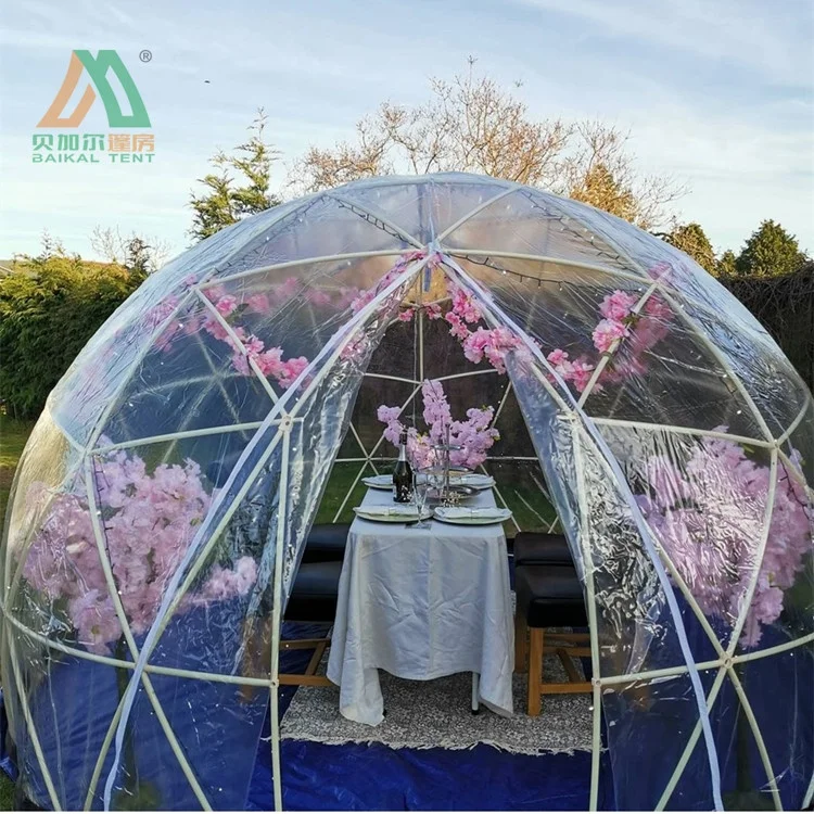 
 Igloo tent glamping winter outdoor greenhouse geodesic dome  