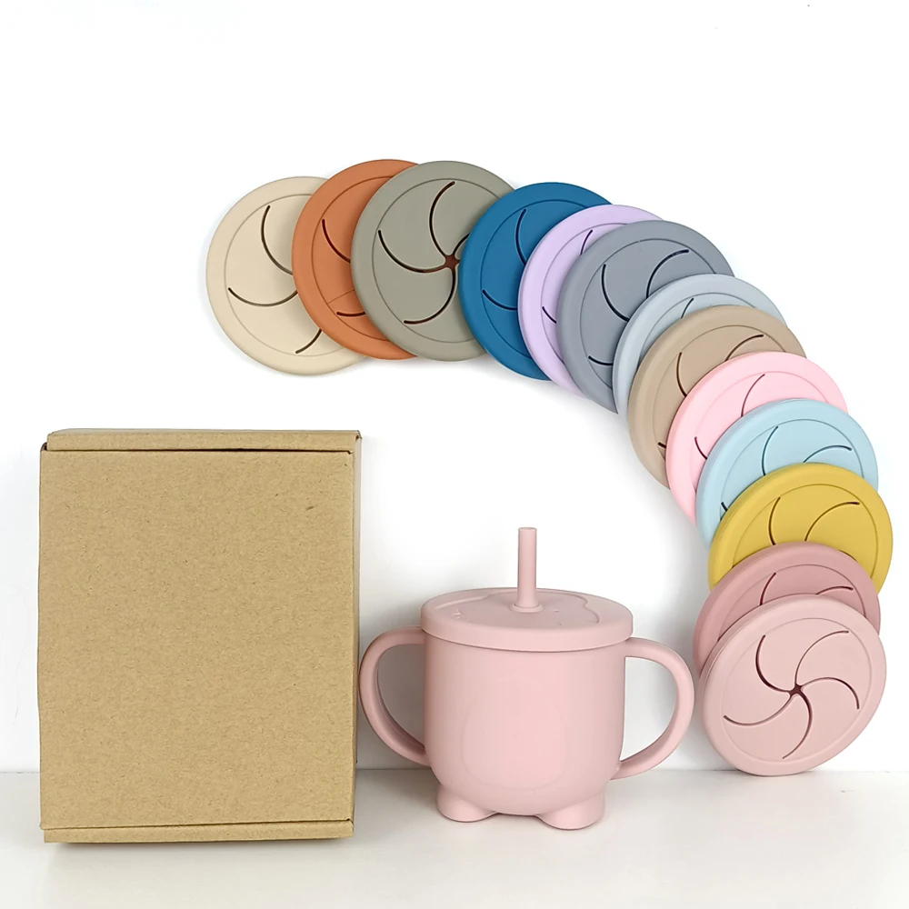 Toddler Cups BPA-Free Silicone Baby Cup Unbreakable Training Cup For Babies and Toddlers Non-Smell Anti-Slip Dishwasher Safe