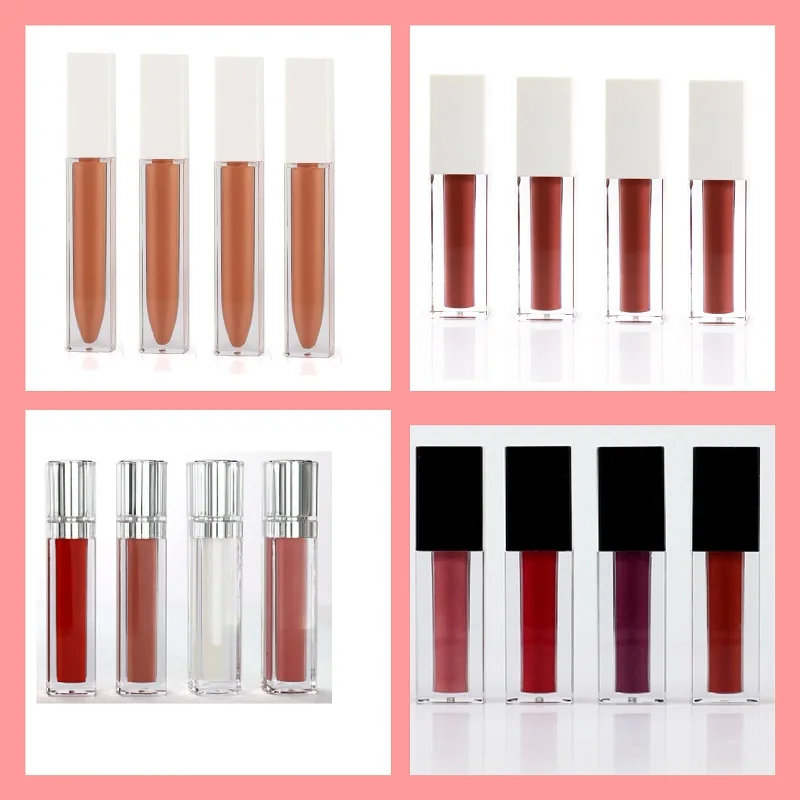 Small Quantity Customize Lipgloss Package Box Foil Printing Cardboard Boxes For Lip Oil Tint Private Label Lip Kit Packaging