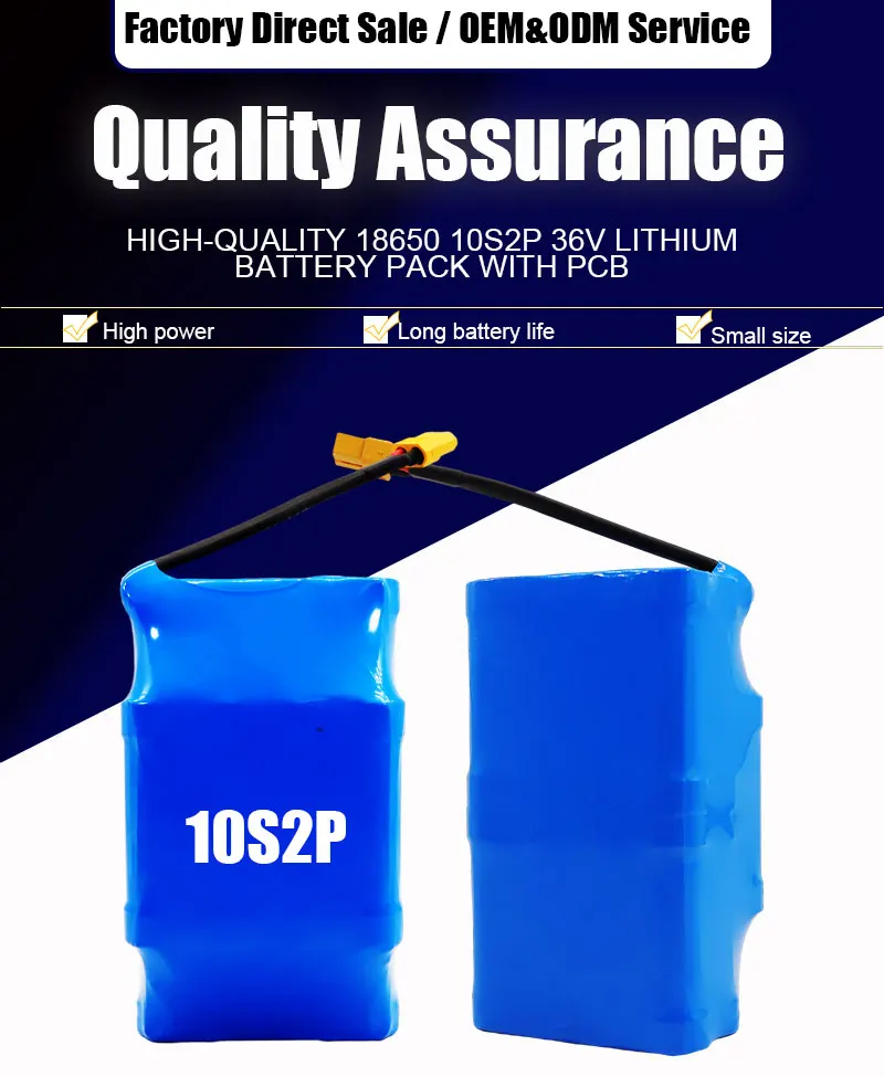 Replacement Battery Packs 36V Li ion 2Ah 18650 Lithium Battery Pack for Electric Hoverboard Batteries