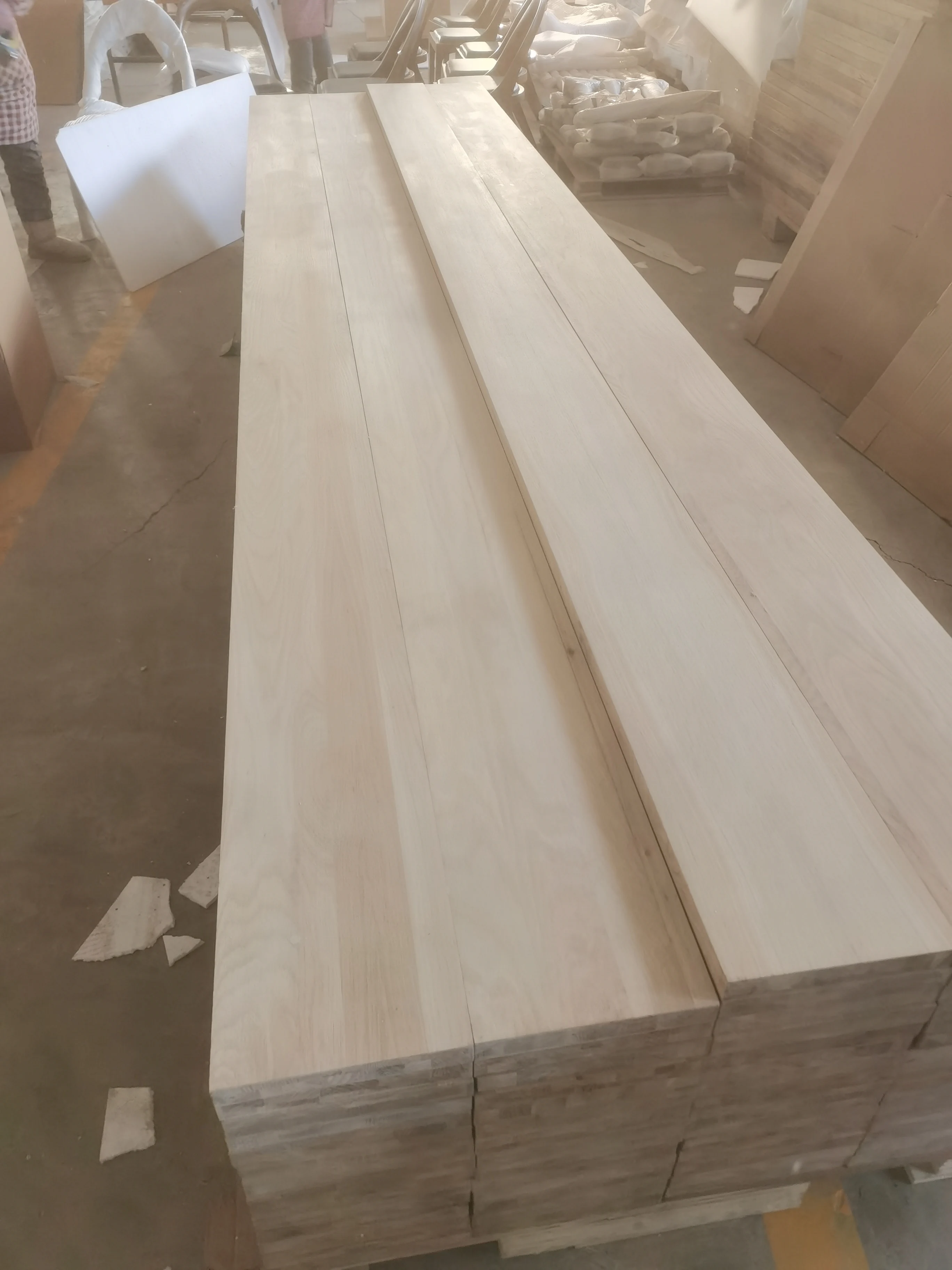 Wooden stair parts-white oak wooden stair tread