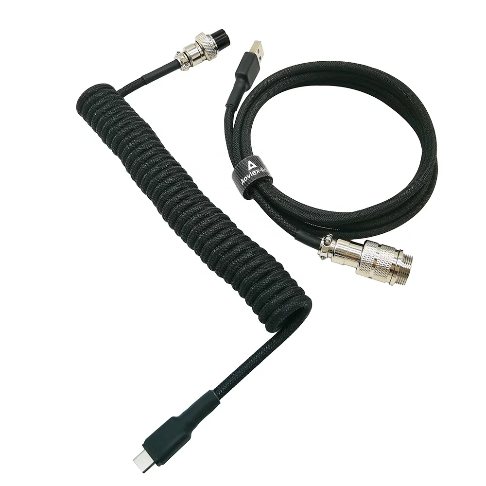  USB-кабель для клавиатуры Techflex кабель механической типа C двойной втулка Спиральный USB