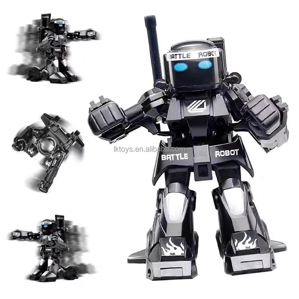 New 2.4G Rc Battle Robot Toys 2-person Competition Fighting Robot Light Sound Remote Control Robot For Kids