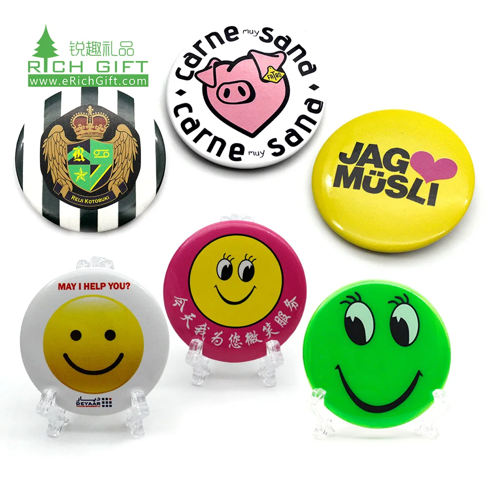 Different Shapes Tin Button Badge in Cute Style for Accessories