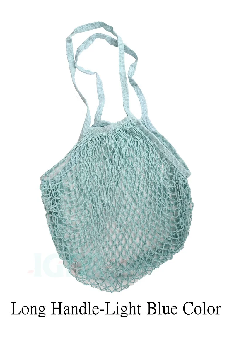 Fashion String Shopping Grocery Mesh Bag Net Bag Woven Home Storage Shoulder Handbag Natural Organic Grocery Tote Cotton Mesh