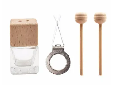 Empty 8ml Glass Car Air Freshener Perfume Bottle Fragrance Waterproof Car Diffuser Bottle With Clip botella de difusor