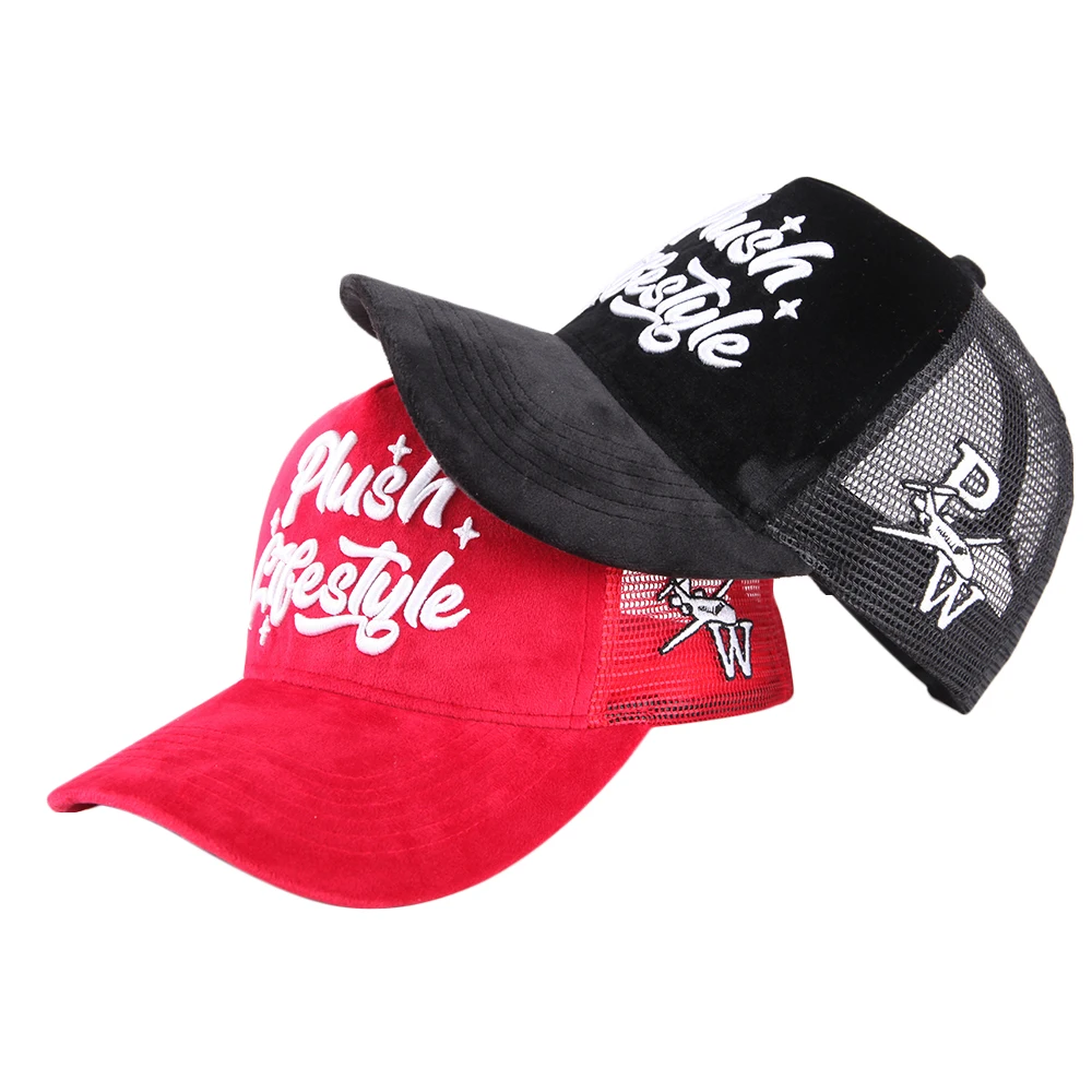 Высококачественные сетчатые бархатные кепки Gorras с вышивкой на заказ 5 панелей