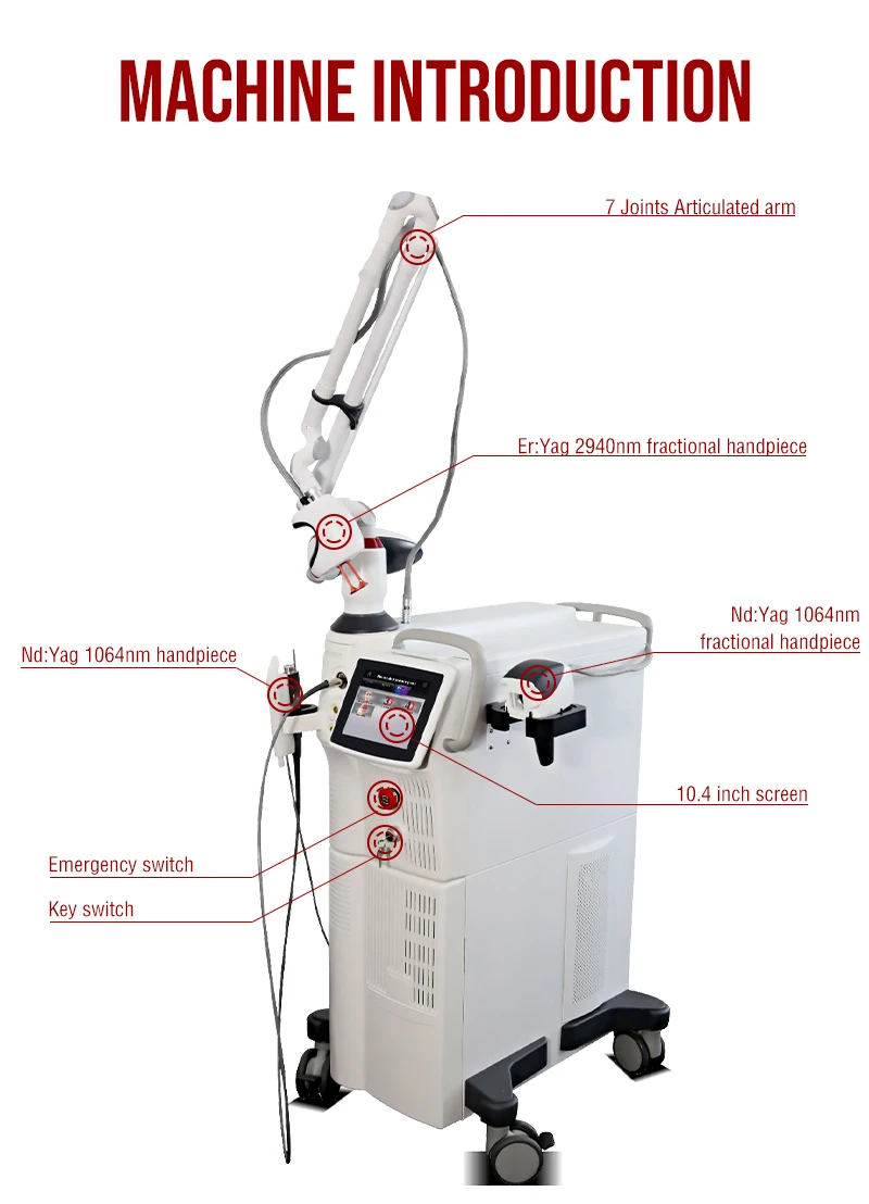 2940nm 4D pro vaginal rejuvenation tightening scar removal 1064nm fractional laser machine for removal pigmentation