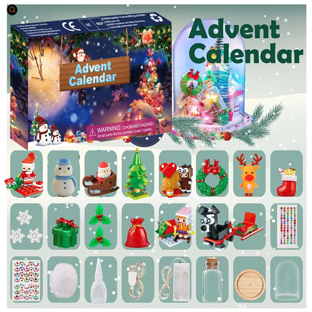 22 Wholesale Kids Toy Gift Box Christmas Mochi Squishy Toy Mini Animals Squishies 24 Days Christmas Advent Calendar