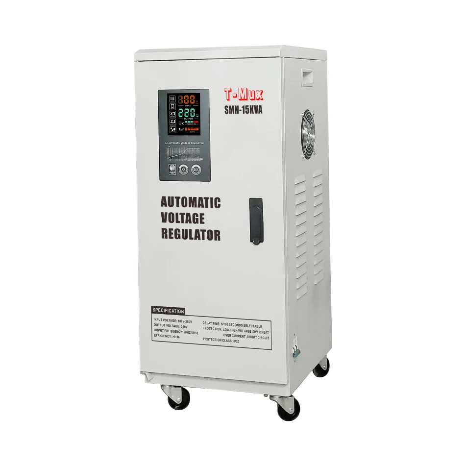 15KVA Servo Motor Type Single Phase High Precision SMN Series Automatic Voltage Regulator Stabilizer AVR