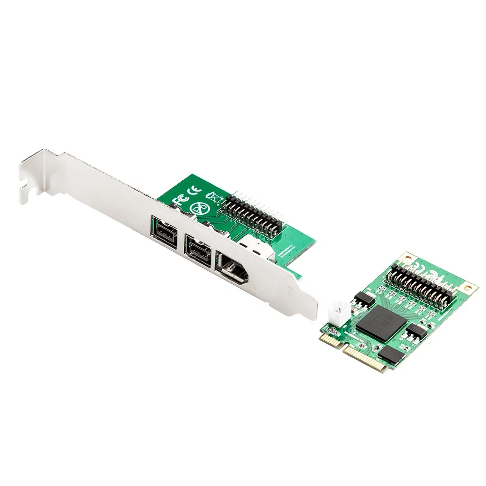 IOCREST Mini PCI Express 1 порт Firewire 1394A и 2 порта 1394B карта