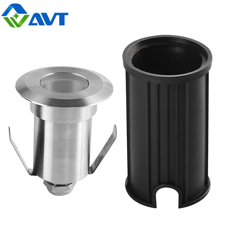 High quality stainless steel round recessed 1W LED inground lighting DC24V 12V underground light
