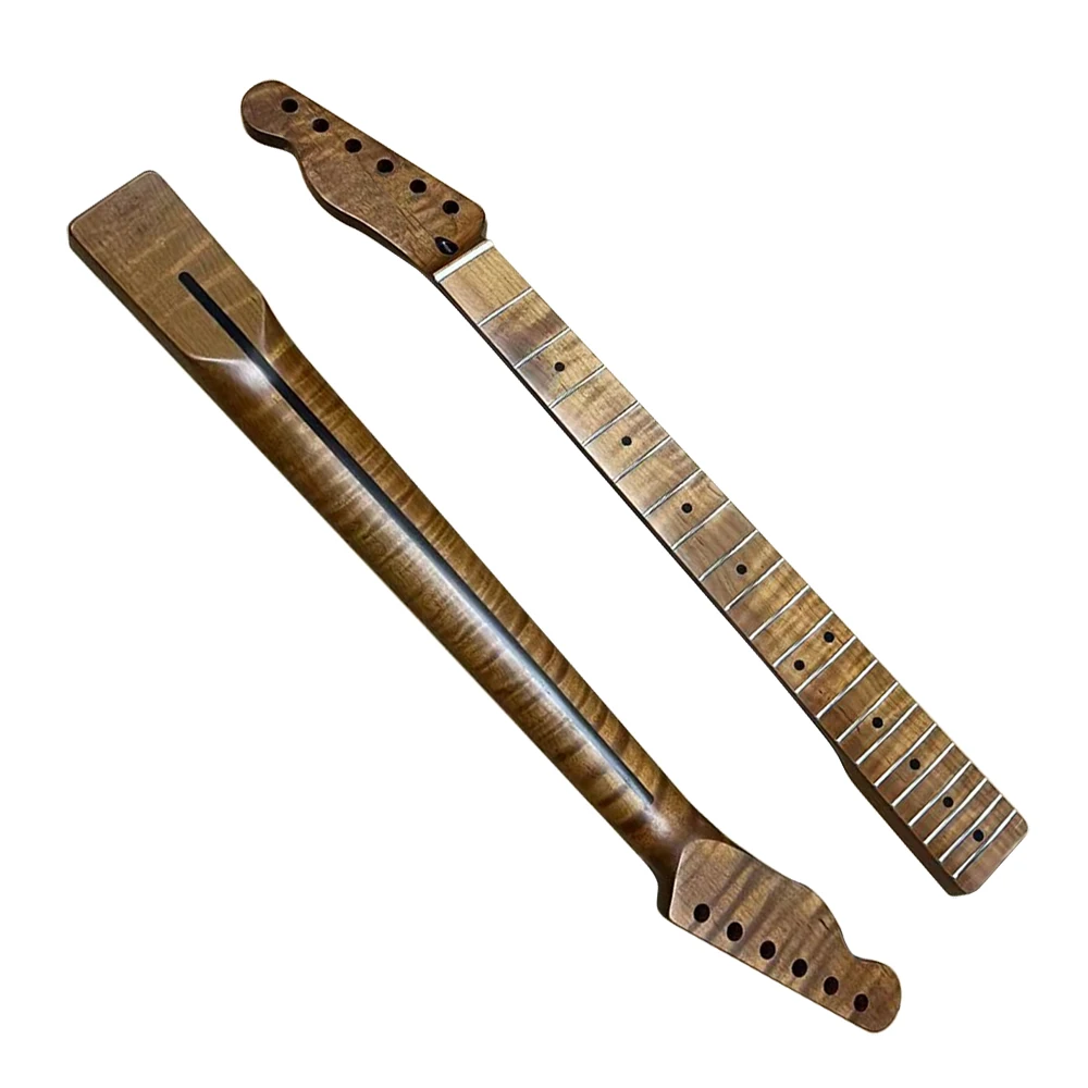 Tiger Flame Maple Roasted Guitar Necks Maple Electric Guitar Neck Customization Roasted Maple Shank Factory Customization