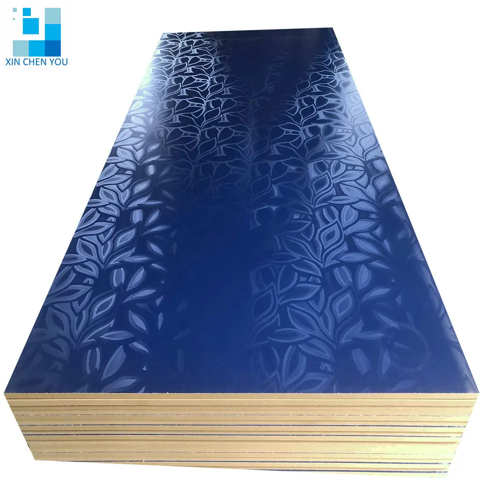 3D texture finish solid color 15/16/17/18mm salt mdf  melamine MDF board