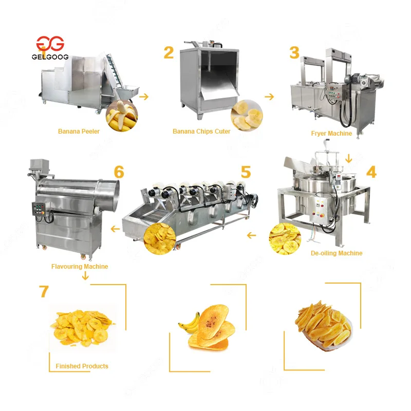 Automatic Continuous Conveyor Deep Frying Fried Plantain Banana Chips Fryer Machine