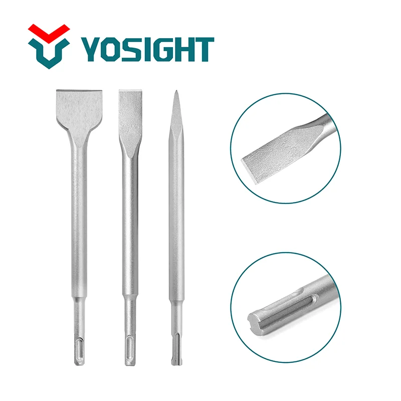 SDS Plus Electric Hammer Chisel Spade Hollow  Wide Flat Point Chisel for Concrete Masonry