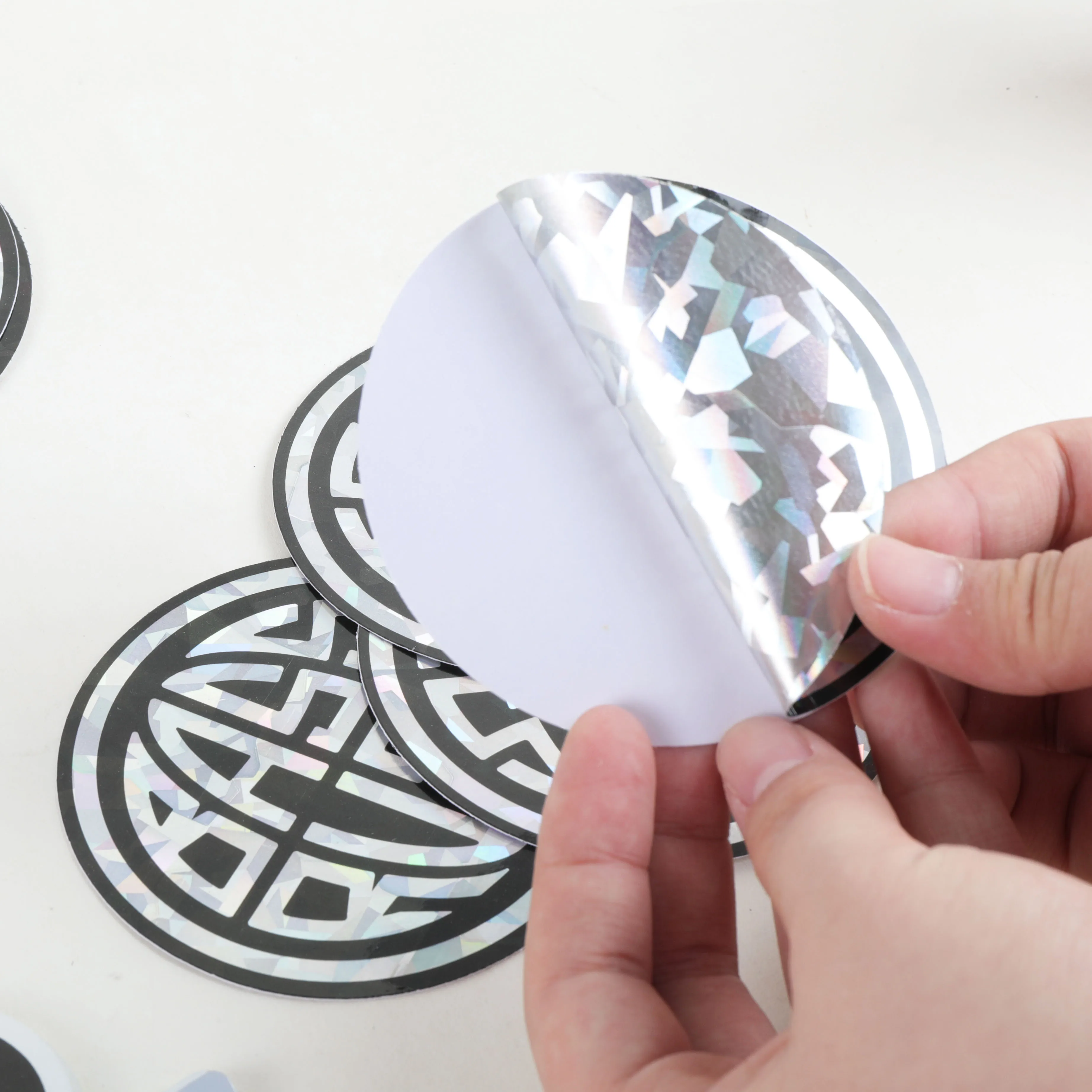 printing label vinyl holographic pvc uvproof sticker custom hologram holographic sticker for promotion