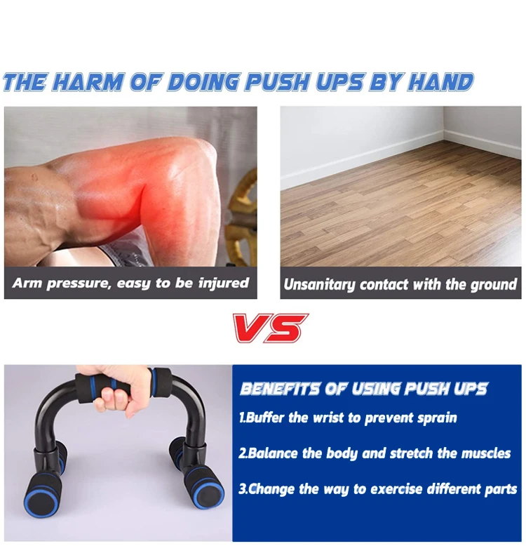 Fitness Equipment Chest exercises  Pull Up Bar Anti-slip handle Push Up Bar Non Slip Push Up Stand