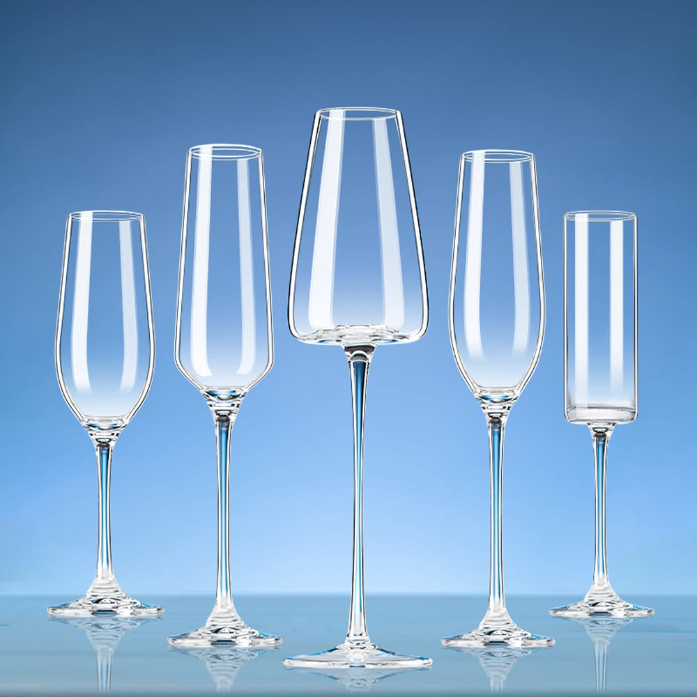 Wholesale Luxury Champagne Glasses Modern Design Wine Glass Set for Restaurant Hotel Bar Wedding Cocktail Use Cheap