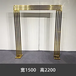 Y-Q065 Wholesale Wedding Flower Arch Stand Backdrop Gold Wedding Arch Metal Square Arch For Wedding Decoration