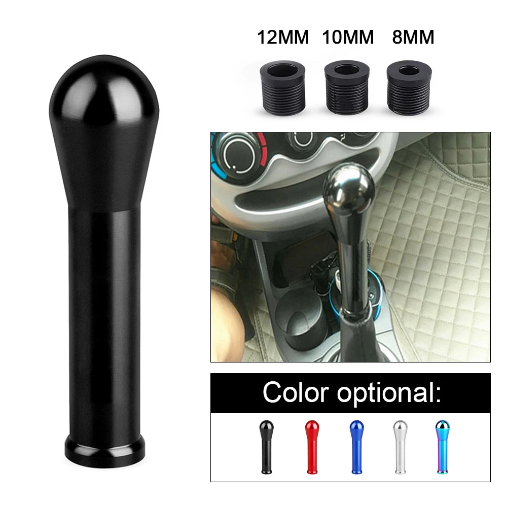 Racing 150mm Truck Gear Shift Knob Universal Car Manual Transmission Aluminum Shifter Lever Knob With Three Adapters No Logo