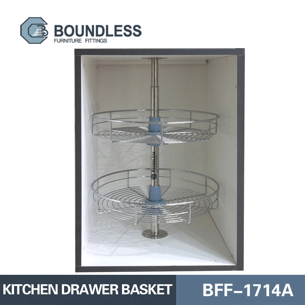 Кухонная выдвижная корзина для слепых углов, экономящая пространство Двухуровневая кухонная корзина, органайзер BFF-1713