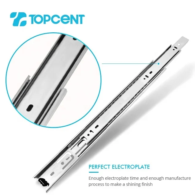Topcent Telescop Rail Runner Ball Bearing Full Extens Hardwar Drawer Slide