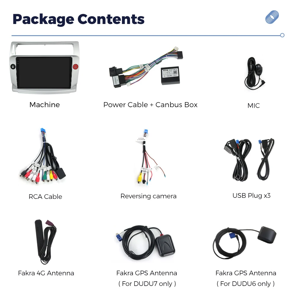 MEKEDE DUDU7 Android 13 2k screen 8core 4G LTE 12+512GB car stereo radio car-play auto For Citroen C4 2004-2014