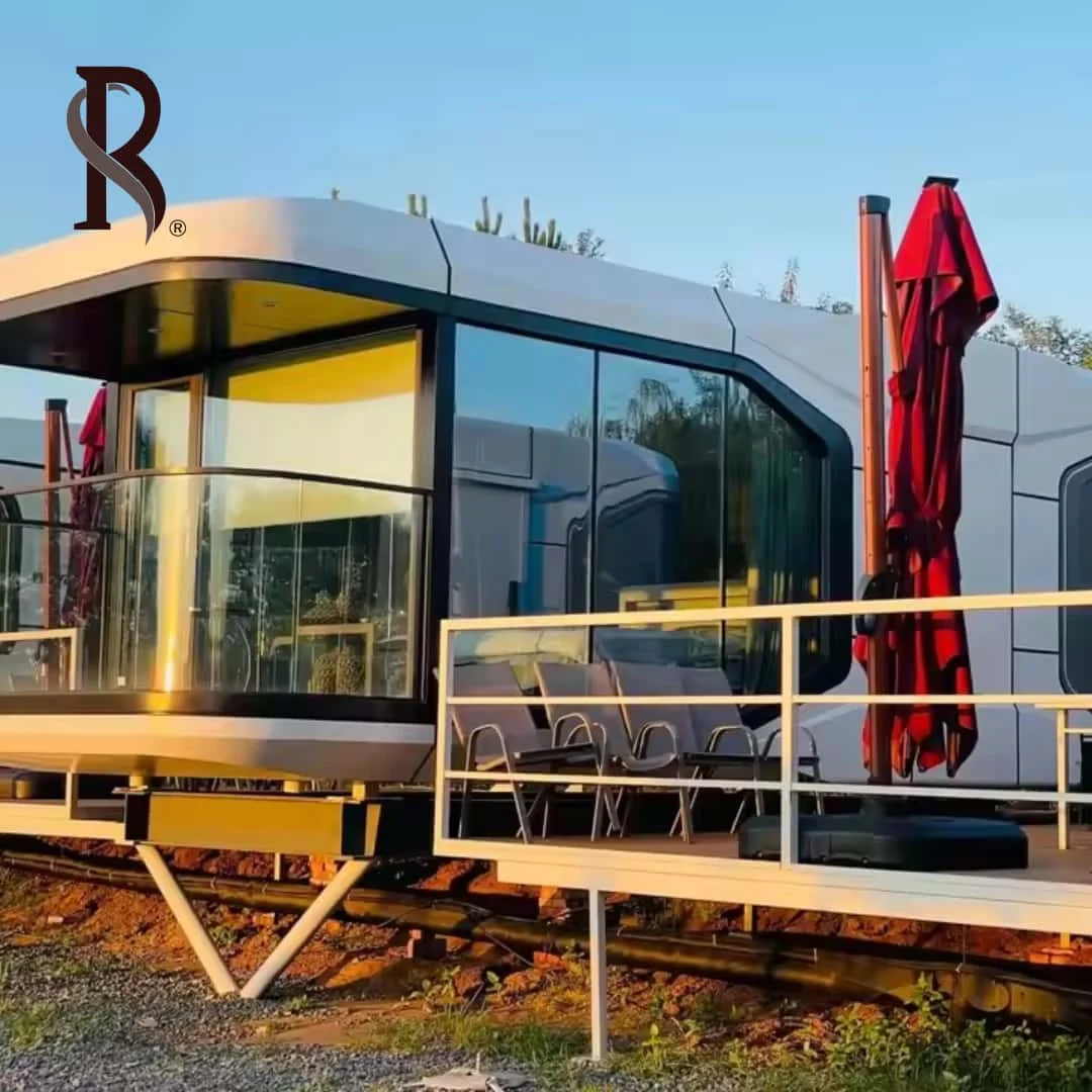Rising Customized Design 20Ft Prefabricated High-end Villa Expandable Container House Prefab Portable Mobile Home With Kitchen