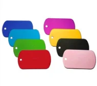 Personalized Aluminum Blank Pet Name Phone ID Custom Aluminum Dog Tag Logo  Engraved Metal Blank Charm Tag Logo Dog Tag