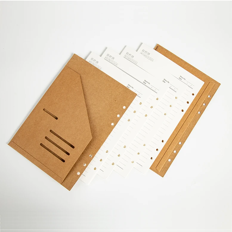 High Quality 100gsm Dowling 6 Holes A5 Loose-Leaf Notebook Refills Refillable Inner Pages Replaceable Blank Journal Diary Paper