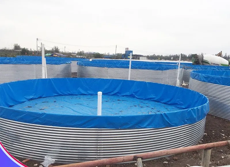 Factory direct large round galvanized steel pond fish tank for sale