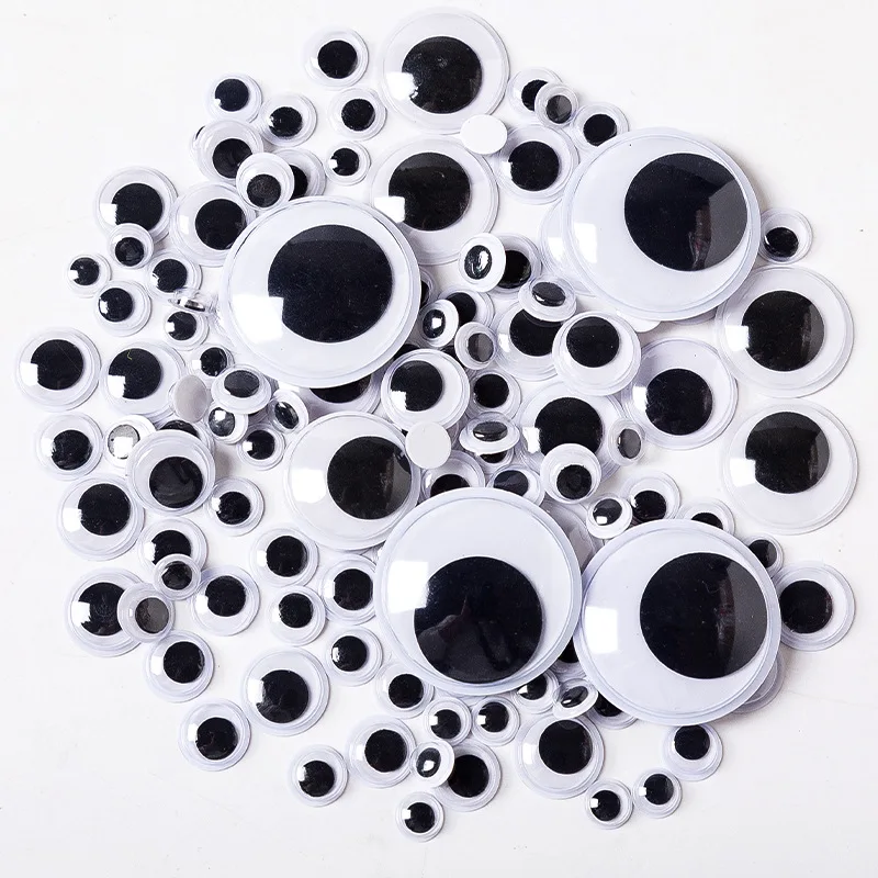 Лидер продаж самоклеящиеся пластиковые движущиеся глаза Googly Eyes для куклы 4 мм-180