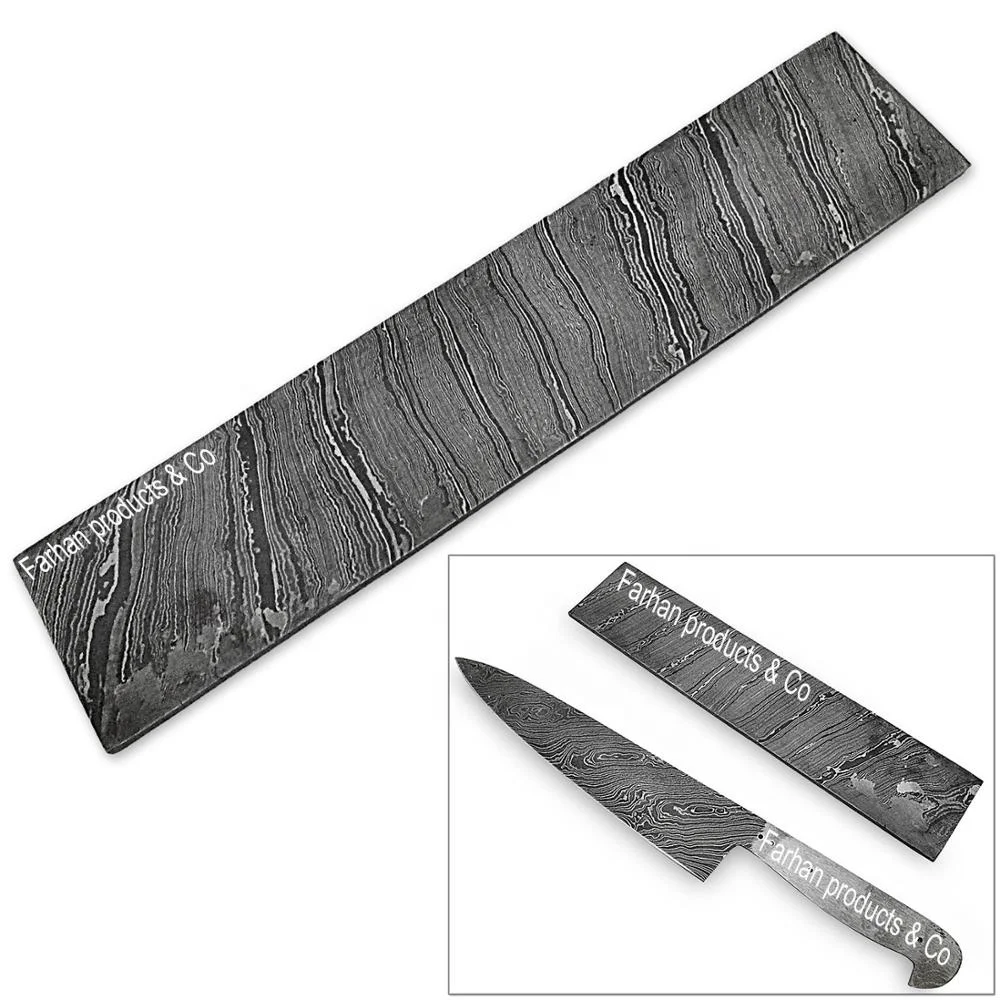
White Deer Damascus Steel LONG TWIST Pattern Billet Bar Forged 