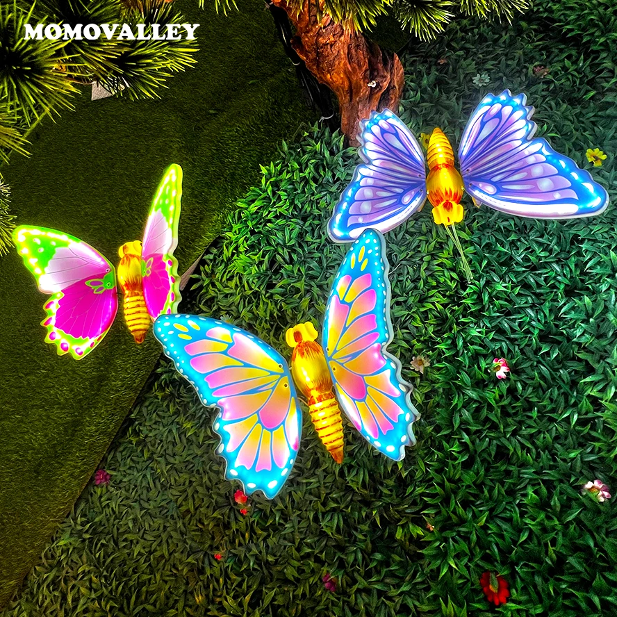 Momovalley 12V 40cm mariposas decorative hanging garden lights outdoor led christmas display outdoor decorative for sale