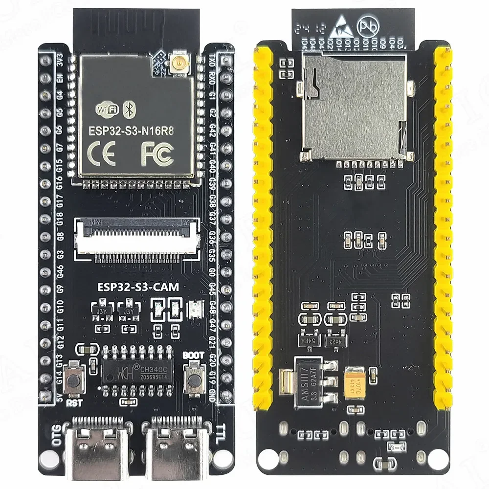 Проектная плата ESP32 S3 с Wi-Fi модулем IPEX 2 4G для модуля камеры OV2640 8MB PSRAM 16MB FLASH N16R8 CAM Type-C