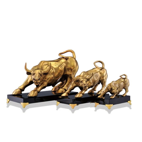 Metal Trophy Animal Award Best New year gifts Souvenir Wall Street Bull Brass trophies