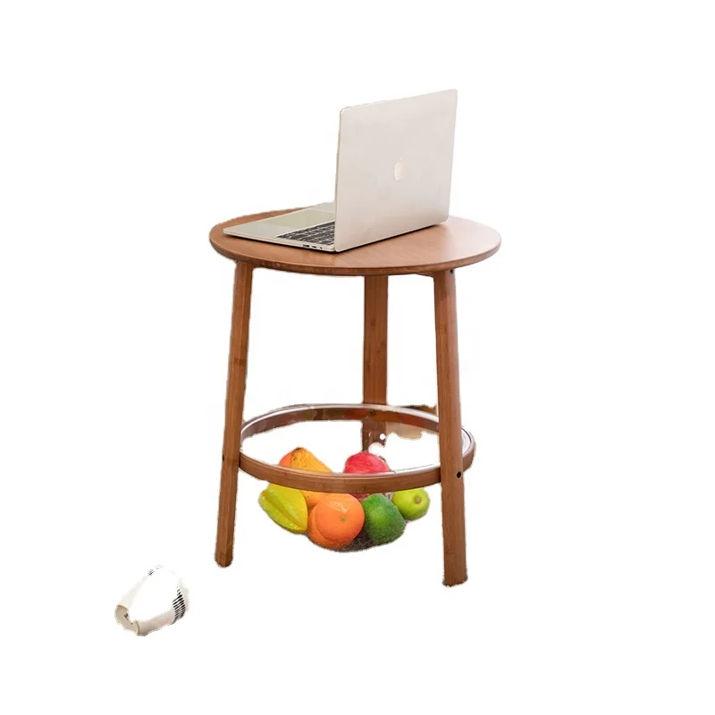 AiLiKEA PLANT HOT SALE AND CUSTOMIZED Round Fabulous Side Table Bottom Storage Shelf Space Garden TV Stand