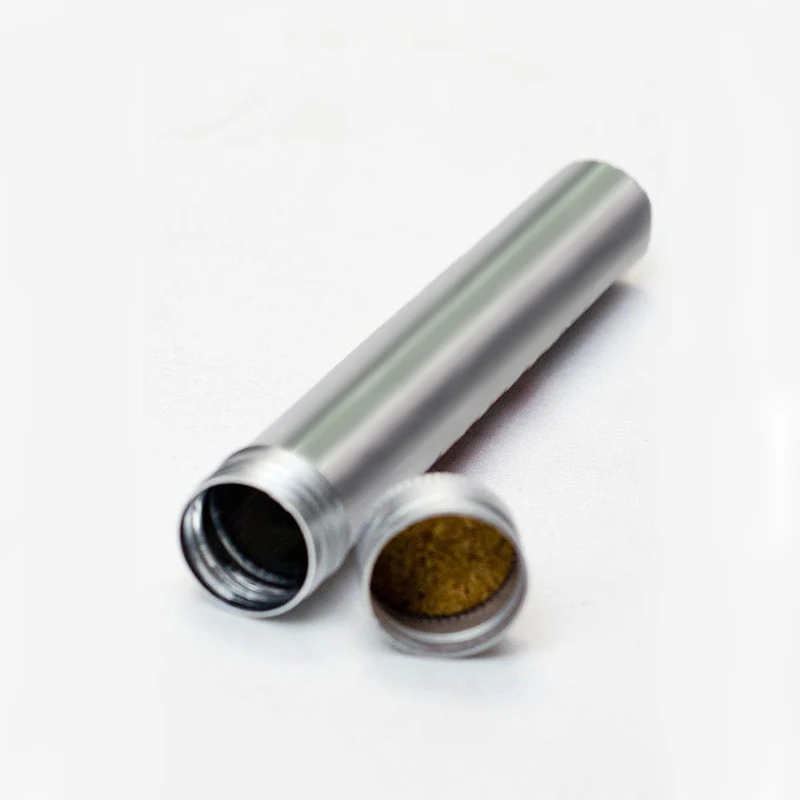 Archibald Custom Cigarette Tubes 115mm Smell Proof Child Proof Pre King Size Screw Cap Roll Metal Aluminium Cigar Tube Packaging