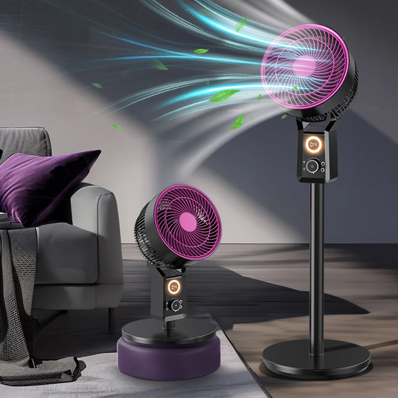 IMYCOO New Design Height Adjustable Floor Standing Fan Portable Desk Air Circulator Standing Oscillating Fan With Remote Control