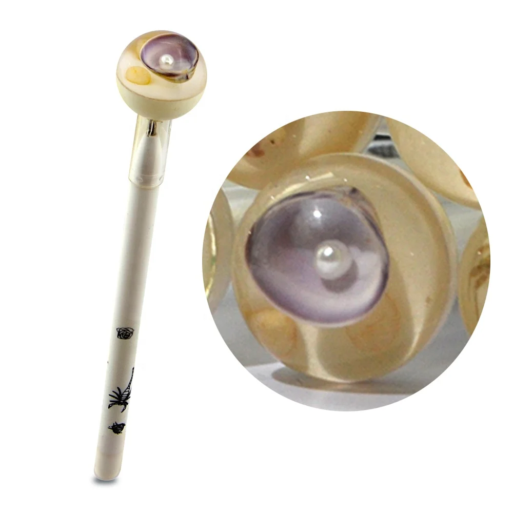 Marine Organism pens purple shell top pen oem odm customized logo new design cute novelty  gifts promotional plastic ball pens